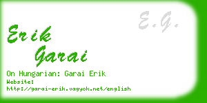 erik garai business card